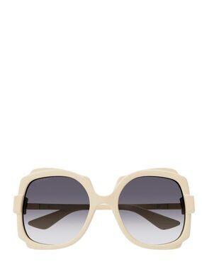 Gucci Ivory Oversized Square Gradient Sunglasses